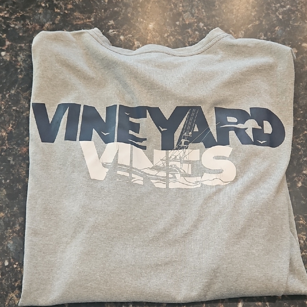 Vineyard Vines Blue and White Logo Sweatshirt
